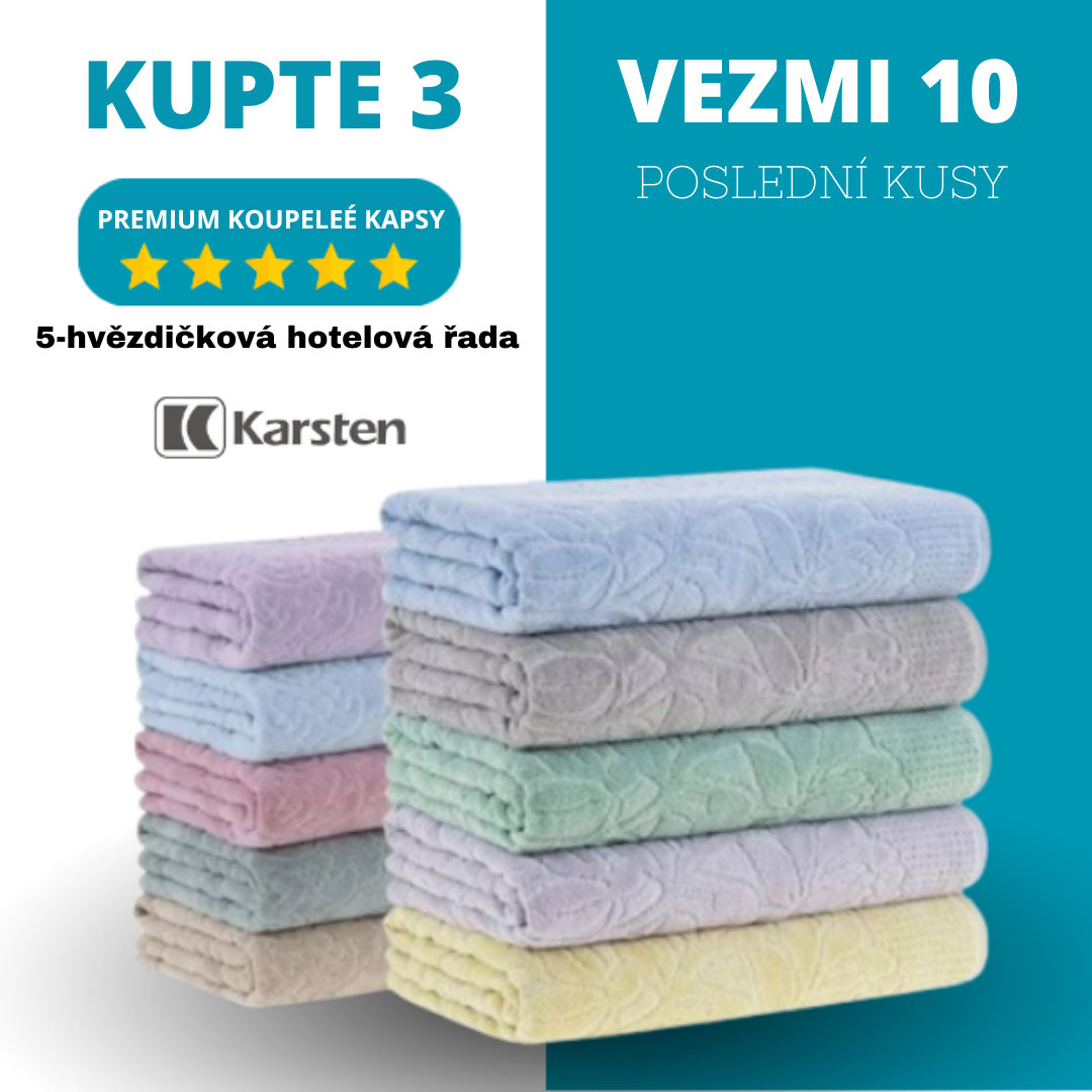 MEGA KIT obsahující 10 SUPER RUČNÍKŮ - KUPTE 3, DOSTANETE 10 Ana 1 Order Bump